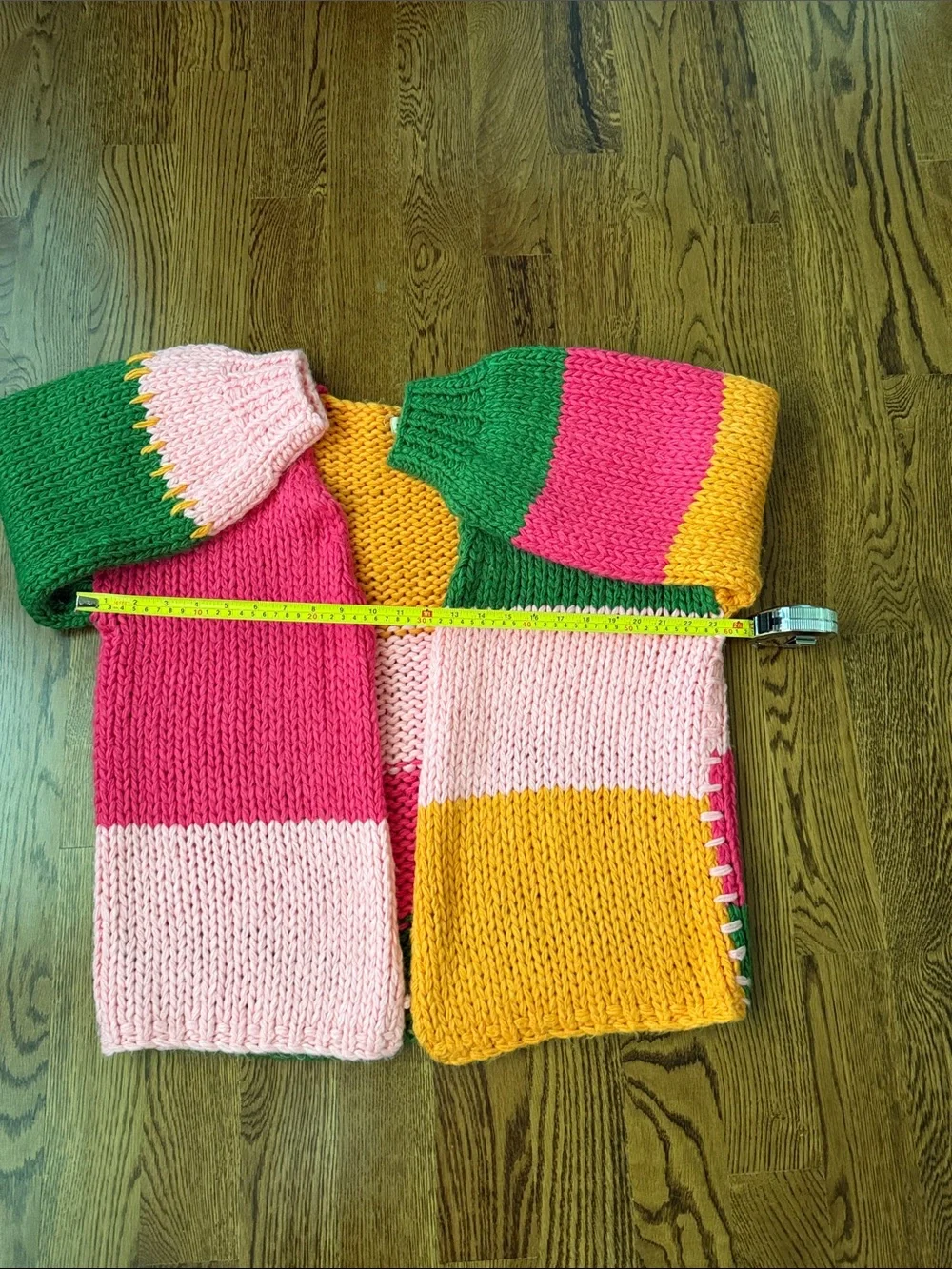 POL Multicolor block chunky knit cardigan large - Picture 12 of 13